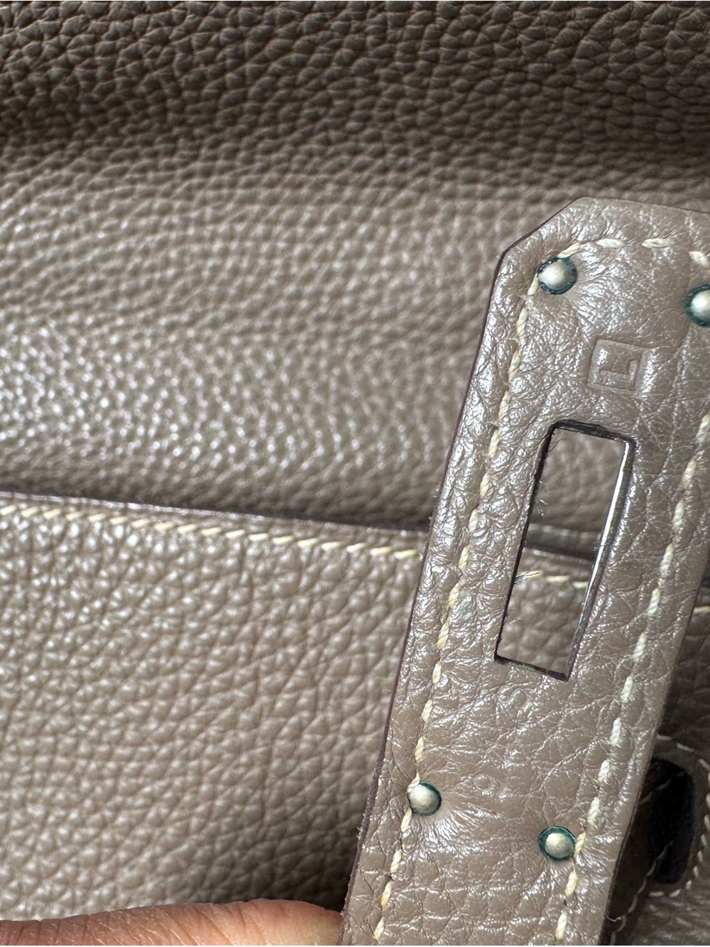 Hermes Kelly 32 Retourne Etoupe Togo in PHW - Picture 13 of 14